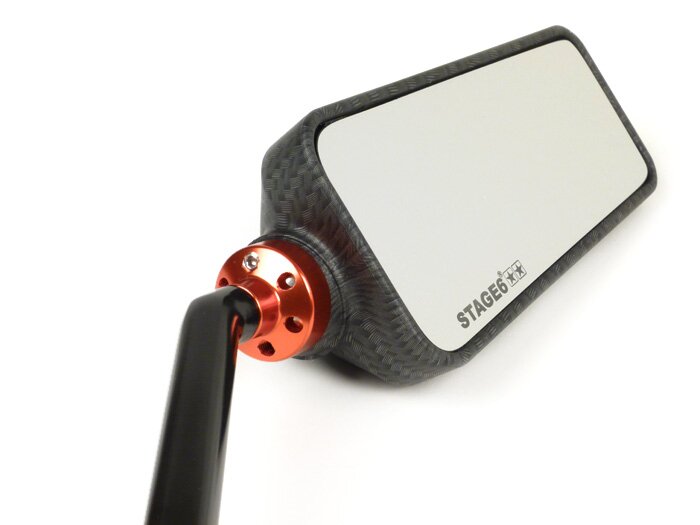 Espejo -STAGE 6 F1-Look- rosca M8 x 20mm - derecho - Nuevo Carbono mate