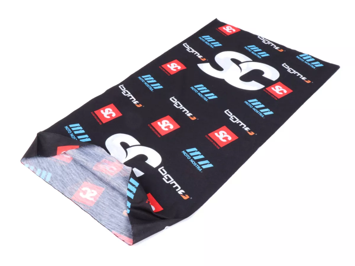 Neckerchief -Tube - Bandana -SC - BGM - MOTO NOSTRA- zwart