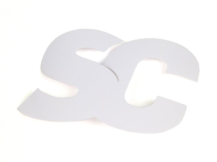 Autocollant -SC- Scooter-Center - 53x80mm - blanc