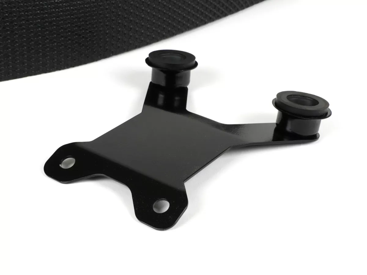 Asiento -SC ANCELLOTTI- Vespa Wideframe - Negro, ribete blanco - Vespa V1, V15, V30, V33, VM, VN, VL, VB, VU, GS 150, ACMA, Hoffmann A, B, C, Motovespa 125 N, 125 S