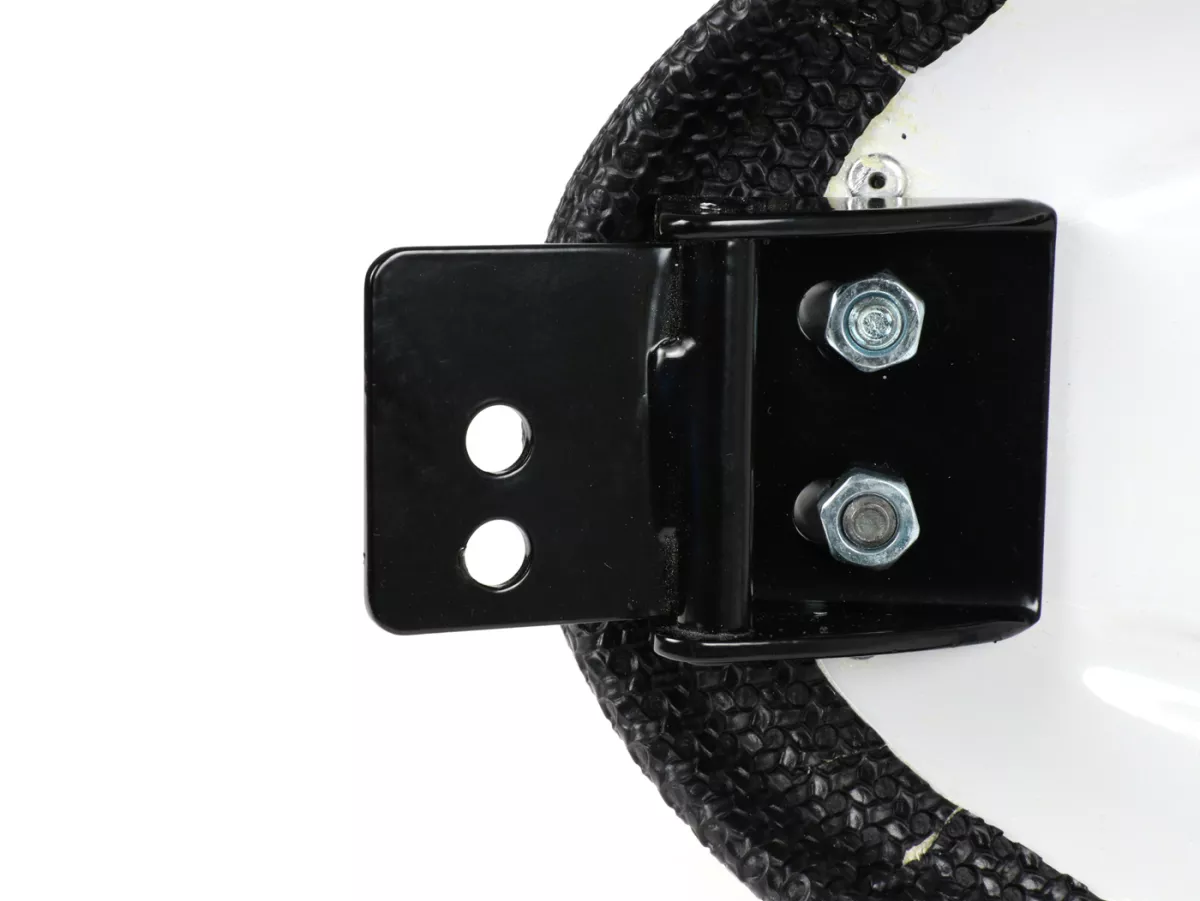 Asiento -SC ANCELLOTTI- Vespa Wideframe - Negro, ribete blanco - Vespa V1, V15, V30, V33, VM, VN, VL, VB, VU, GS 150, ACMA, Hoffmann A, B, C, Motovespa 125 N, 125 S