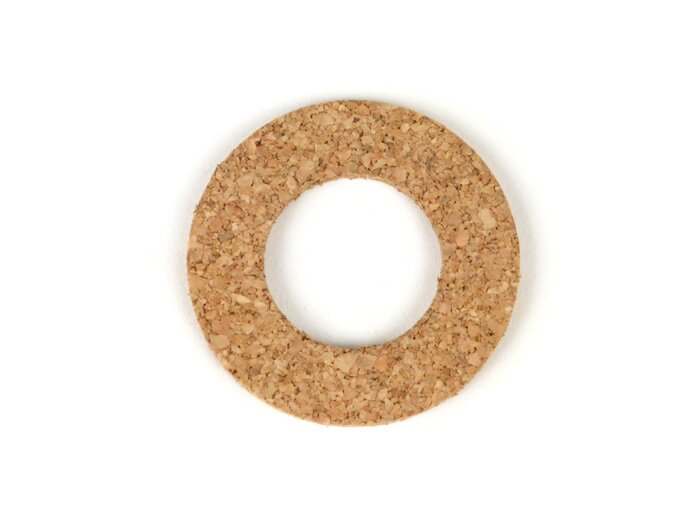 Gasket tangki / keran bensin -BGM ASLI 24x43.5x3mm- Vespa Wideframe VN, VM, ACMA- Gabus
