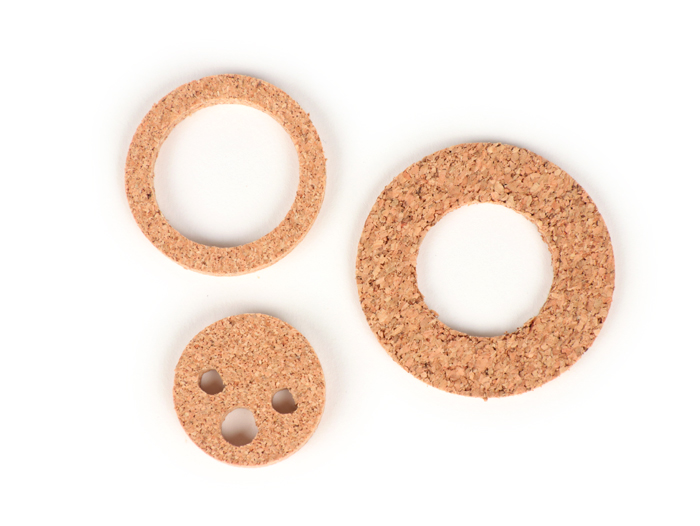 Fuel tap gasket set-BGM ORIGINAL- Vespa Wideframe VN, VM, ACMA - cork