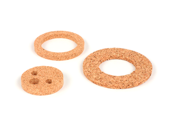 Fuel tap gasket set-BGM ORIGINAL- Vespa Wideframe VN, VM, ACMA - cork