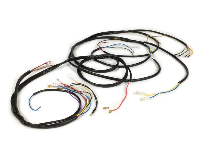Cablaggio -BGM ORIGINALE- Vespa Rally200 Elettronica (tedesco) con batteria, indicatori e blocco accensione