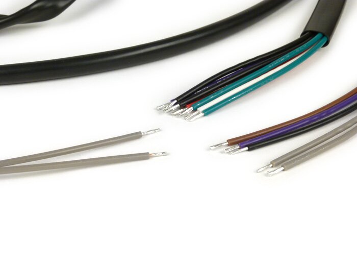 Wiring loom -BGM ORIGINAL- Vespa V50 (V5A1T) - stator plate with 2 coils, outer high tension coil, without brake light