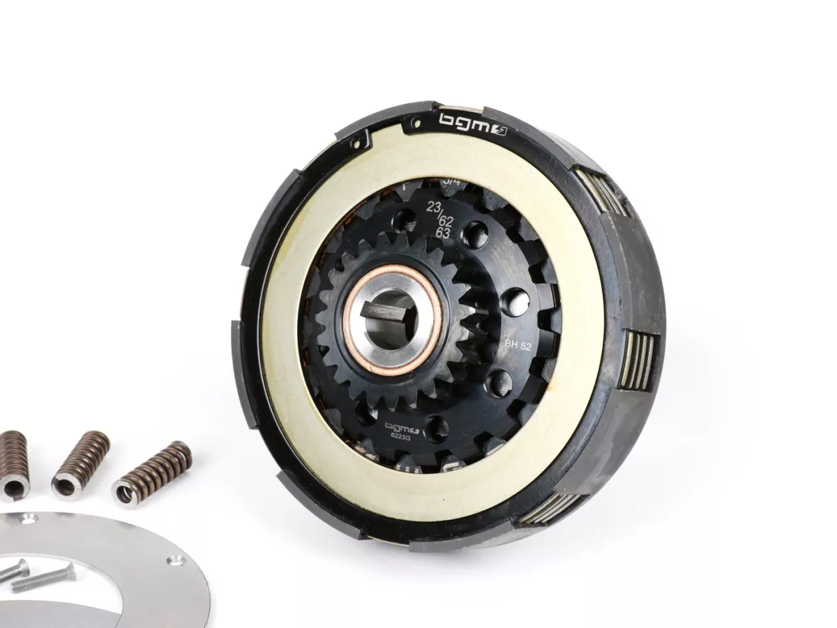 Embrague incl. transmisión primaria -SC, Wideframe, tipo Cosa2/FL- Rueda primaria BGM Pro 63Z (dentado recto)- Vespa 125, VN1T (60001-), VN2T, Vespa 150 VL1T, VL2T, VL3T, VB1T, ACMA 150 GL (1956-1958) - Z23/63 (2.74)