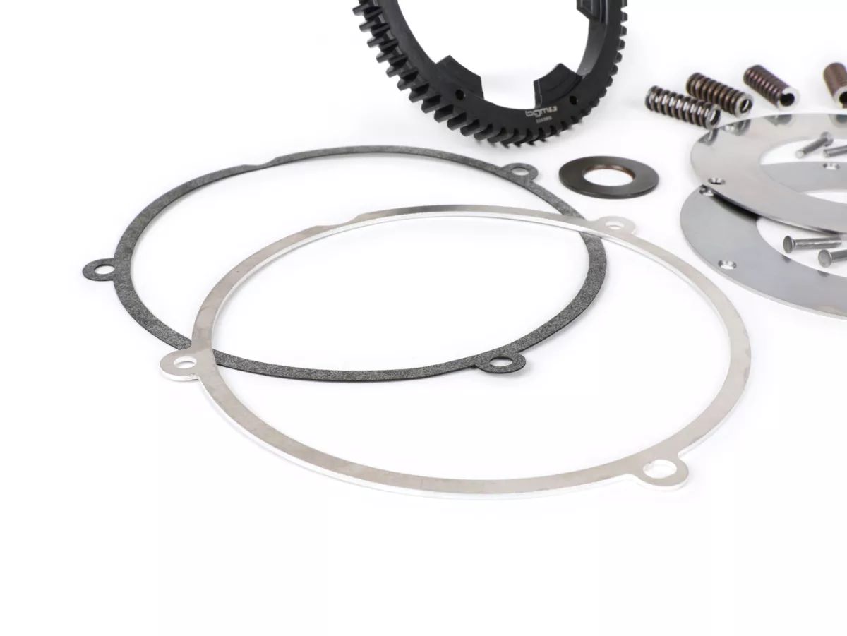Frizione incl. trasmissione primaria -SC, telaio largo, tipo Cosa2/FL- Ruota primaria BGM Pro 63Z (a denti dritti)- Vespa 125, VN1T (60001-), VN2T, Vespa 150 VL1T, VL2T, VL3T, VB1T, ACMA 150 GL (1956-1958) - Z25/63 (2.52)