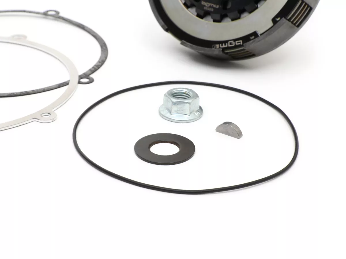 Embrayage -SC, Wideframe, type Cosa2/FL- pour pignon élastique Bollag Motos/Stoffi's de 64/65 dents (hélicoïdales)- Vespa 125, VN1T (60001-), VN2T, Vespa 150 VL1T, VL2T, VL3T, VB1T, ACMA 150 GL (1956-1958) - 22 dents