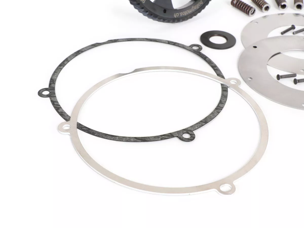 Frizione incl. trasmissione primaria -SC, Wideframe, tipo Cosa2/FL- Ingranaggio primario Bollag Motos 64Z (elicoidale) - Vespa 125, VN1T (60001-), VN2T, Vespa 150 VL1T, VL2T, VL3T, VB1T, ACMA 150 GL (1956-1958) - Z22/64 (2.90)
