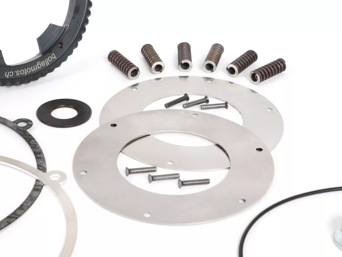 Frizione incl. trasmissione primaria -SC, Wideframe, tipo Cosa2/FL- Ingranaggio primario Bollag Motos 64Z (elicoidale) - Vespa 125, VN1T (60001-), VN2T, Vespa 150 VL1T, VL2T, VL3T, VB1T, ACMA 150 GL (1956-1958) - Z22/64 (2.90)
