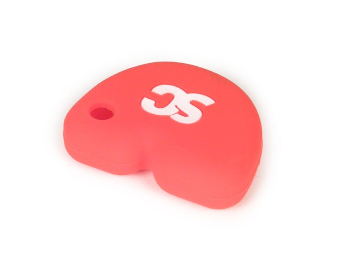 Coprichiave in silicone -SC- Piaggio (1998-), Vespa GT, GTS 125-300, GTV, GTL, Sprint Primavera, S, LX, ET2, ET4, Piaggio X7, X8, X9, Beverly, Liberty, Fly, Skipper, NRG Power, TPH X/XR, Gilera Runner - rosso, logo bianco (key condom)