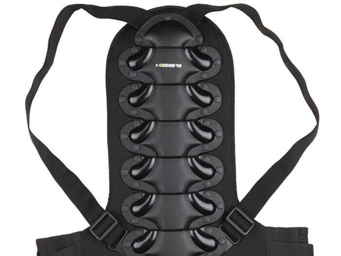 Rugbeschermer -SCEED 42- kunststof, zwart - M