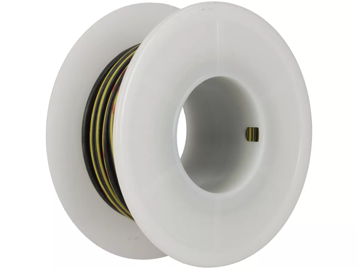 Electric wire -UNIVERSAL 0.85mm²- 10m - black/yellow
