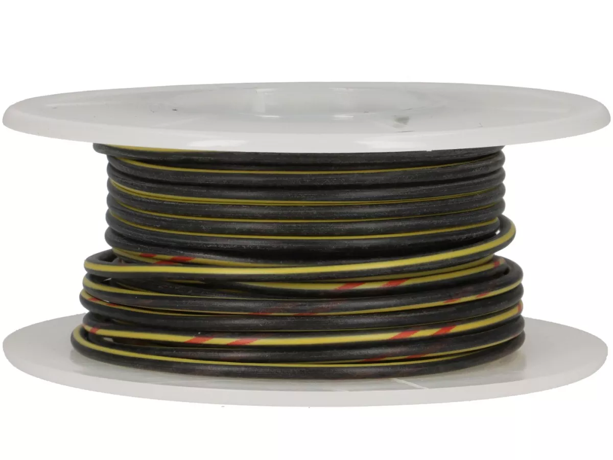 Electric wire -UNIVERSAL 0.85mm²- 10m - black/yellow