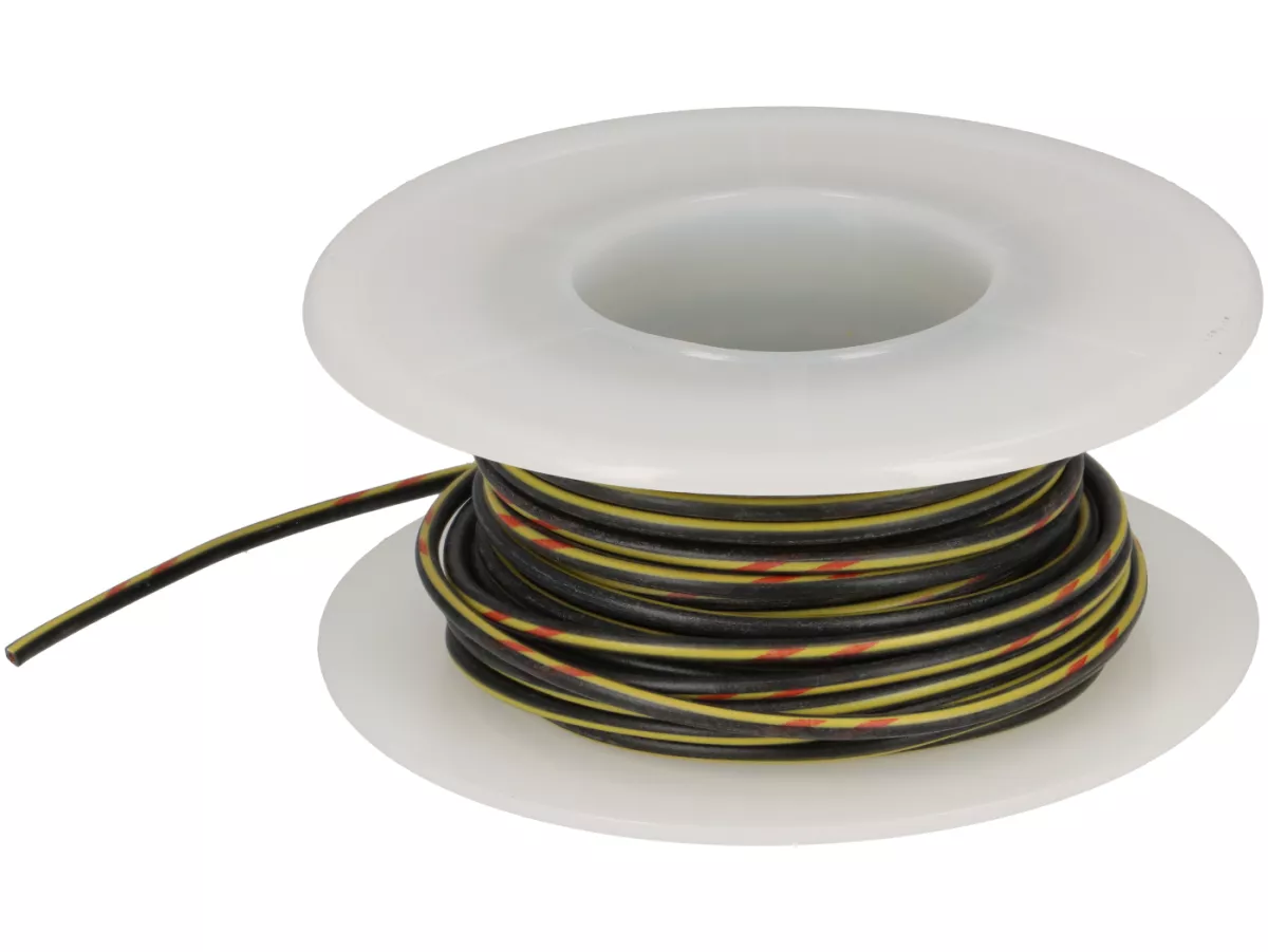 Electric wire -UNIVERSAL 0.85mm²- 10m - black/yellow