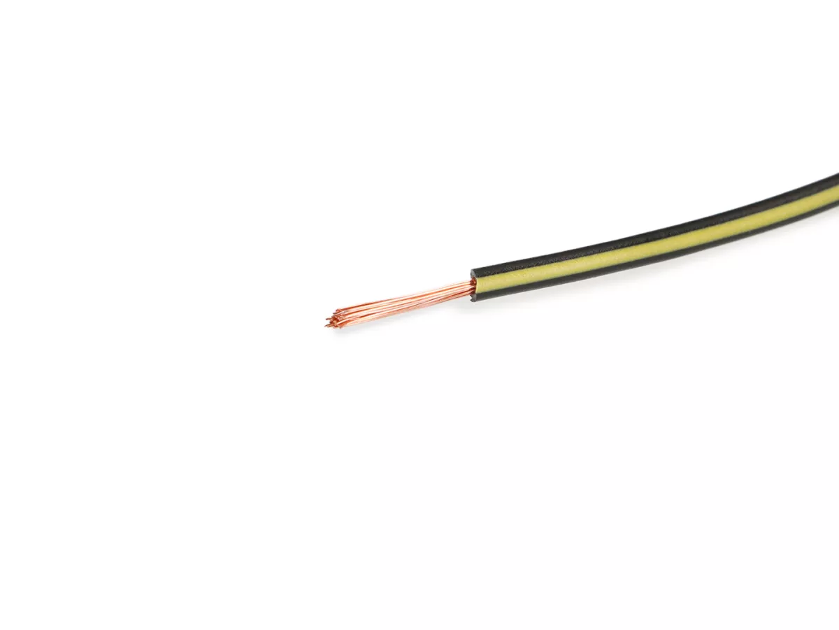 Electric wire -UNIVERSAL 0.85mm²- 10m - black/yellow