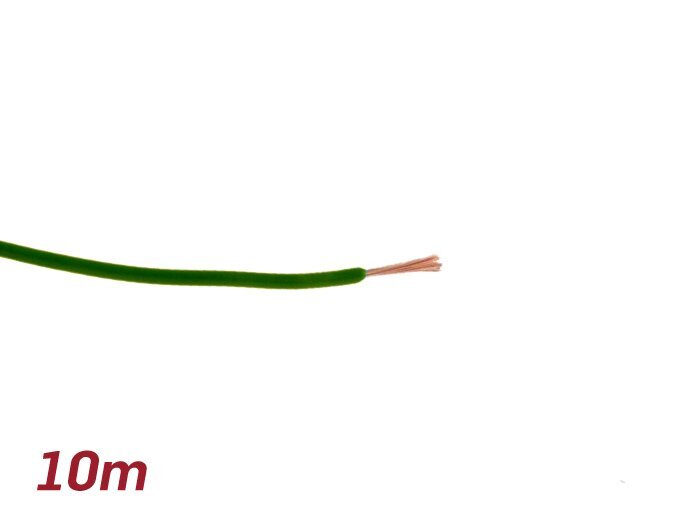 Elektrische kabel -UNIVERSAL 0,85mm²- 10m - Groen