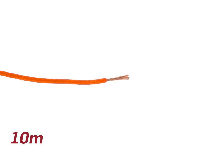 Câble électrique -UNIVERSEL 0,85mm²- 10m - orange