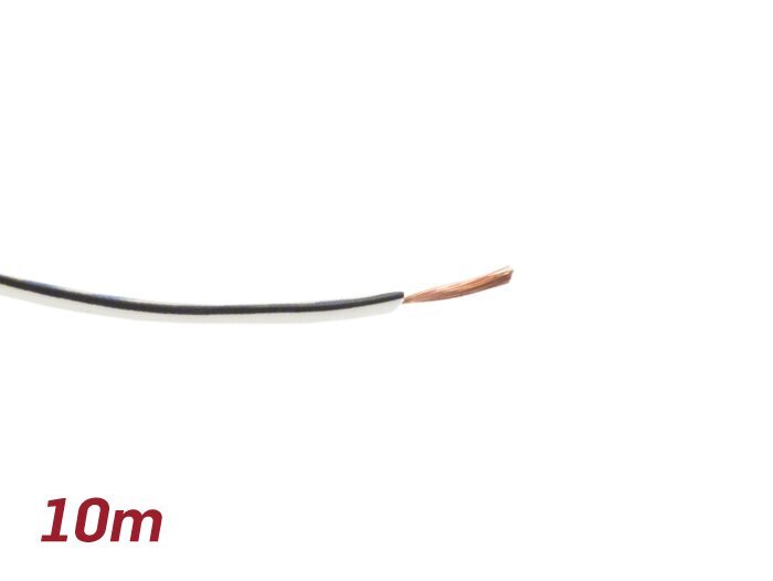 Elektrische kabel -UNIVERSAL 0,85mm²- 10m - wit, zwart
