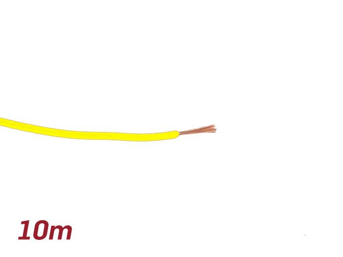 Elektrische kabel -UNIVERSAL 0,85mm²- 10m - Geel