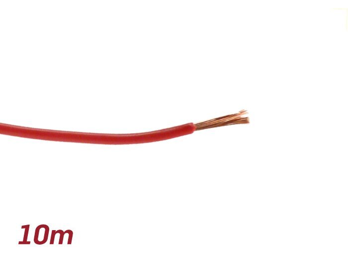 Câble électrique -UNIVERSEL 2,0mm²- 10m - rouge