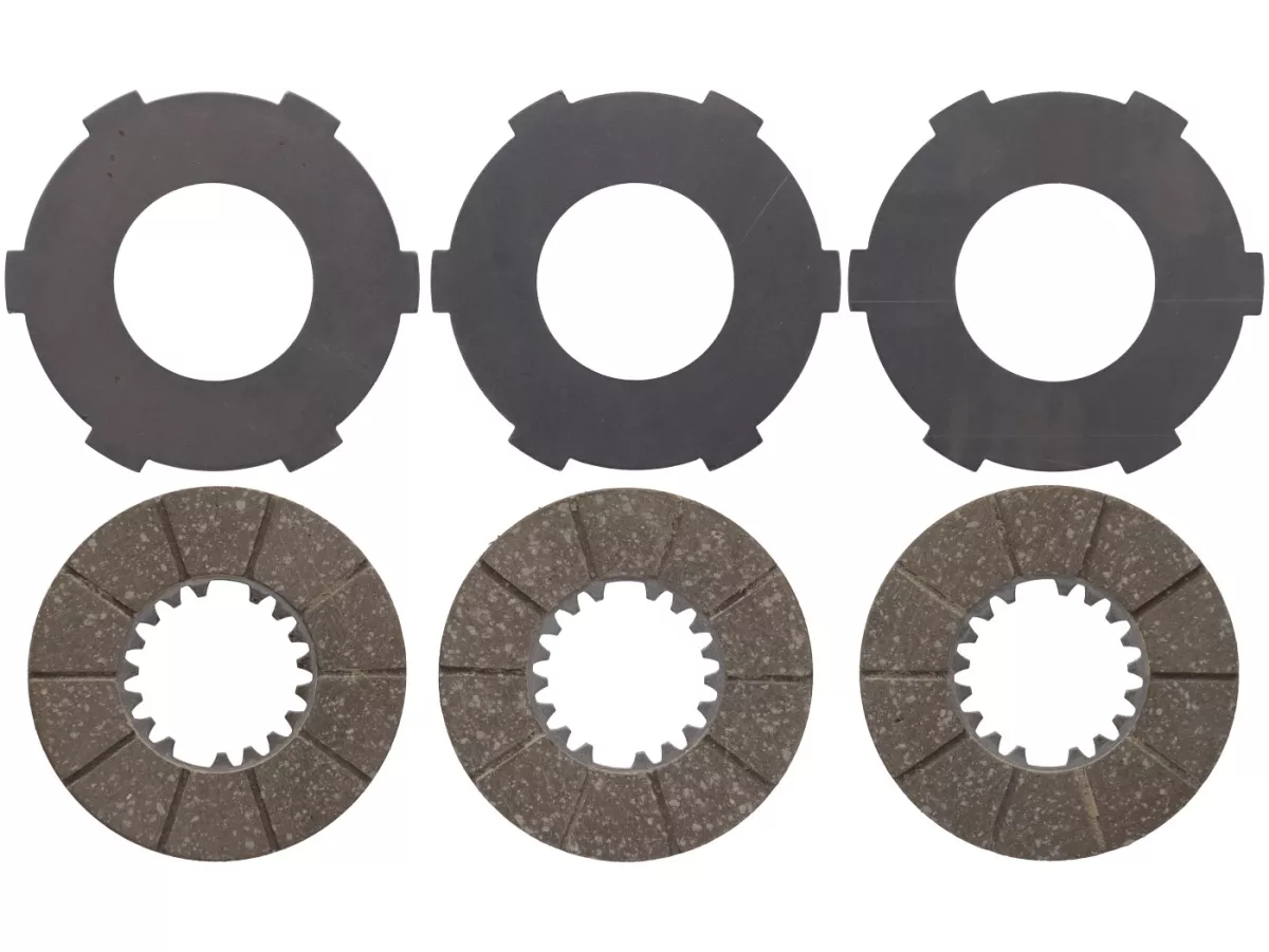 Forros de embrague -SURFLEX- Vespa Wideframe VM1T, VM2T, VN1T (-06000), VU1T - (incl. muelles y discos de acero)