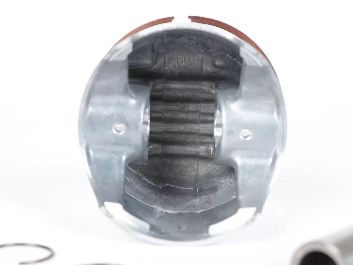 Piston -SIMONINI 230cc Ø70.0mm, course=60mm, goujon = Ø 18mm- MINI 2 Evo - segments, axes de piston et clips inclus