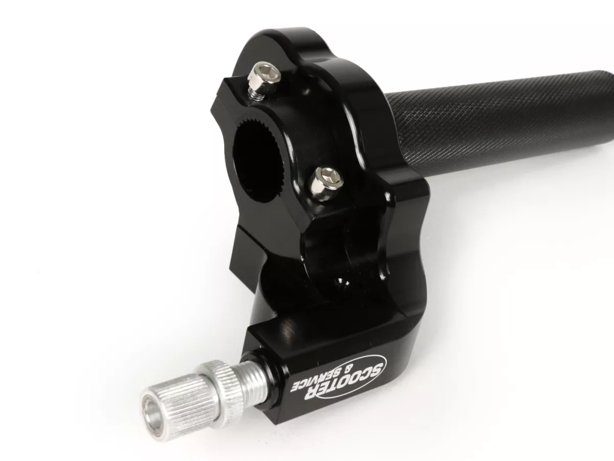 Quick action throttle grip -SCOOTER & SERVICE CNC- alloy - anodised black