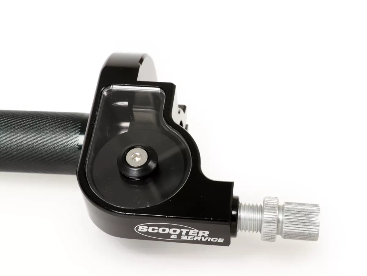 Quick action throttle grip -SCOOTER & SERVICE CNC- alloy - anodised black