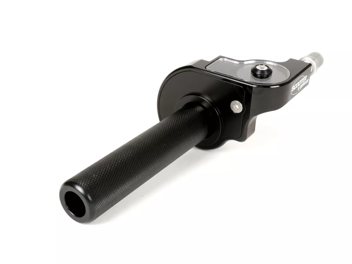 Quick action throttle grip -SCOOTER & SERVICE CNC- alloy - anodised black