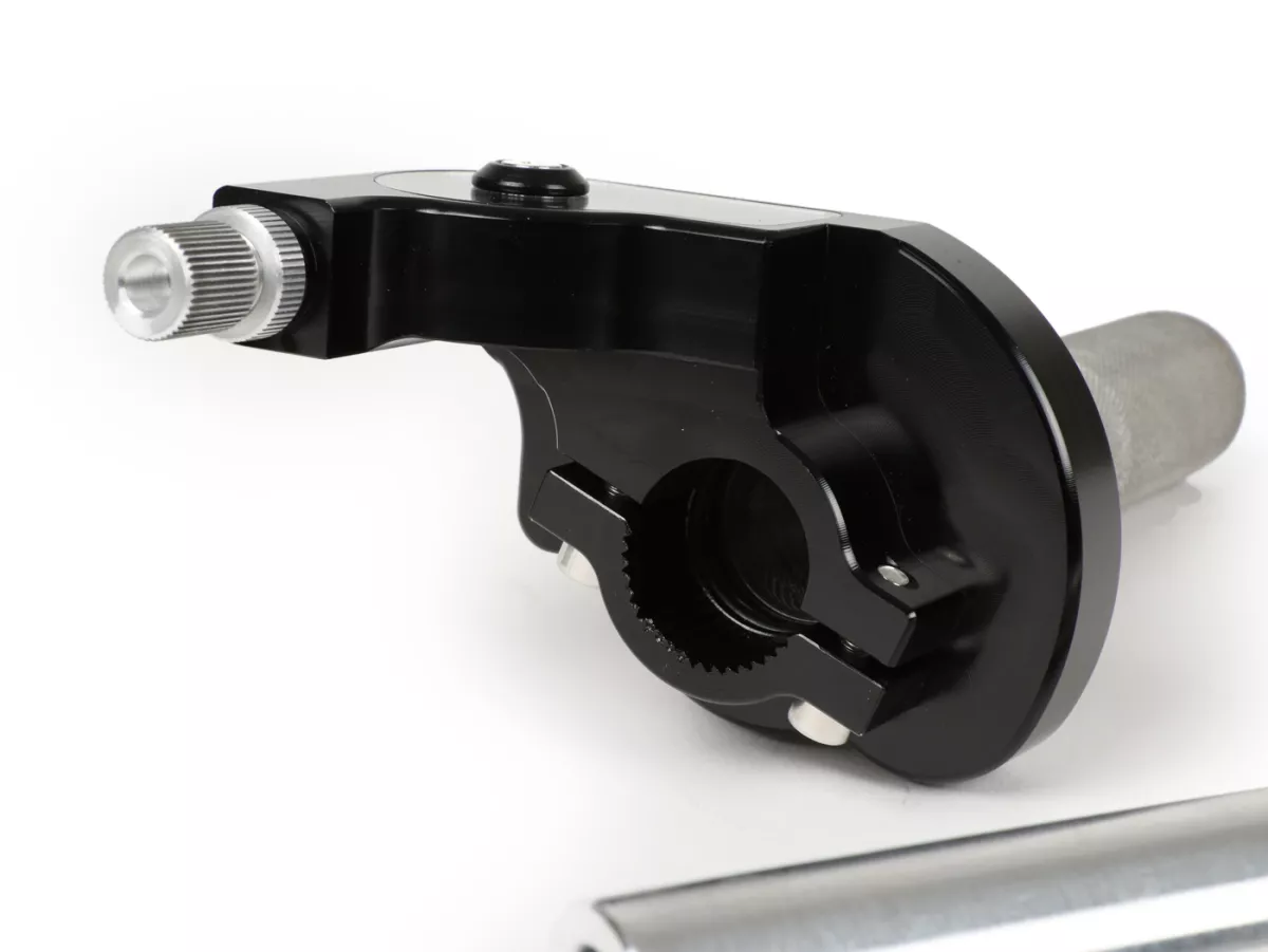 Poignée à tirage rapide(avec roulement à billes) -SCOOTER & SERVICE CNC- aluminium - noir anodisé