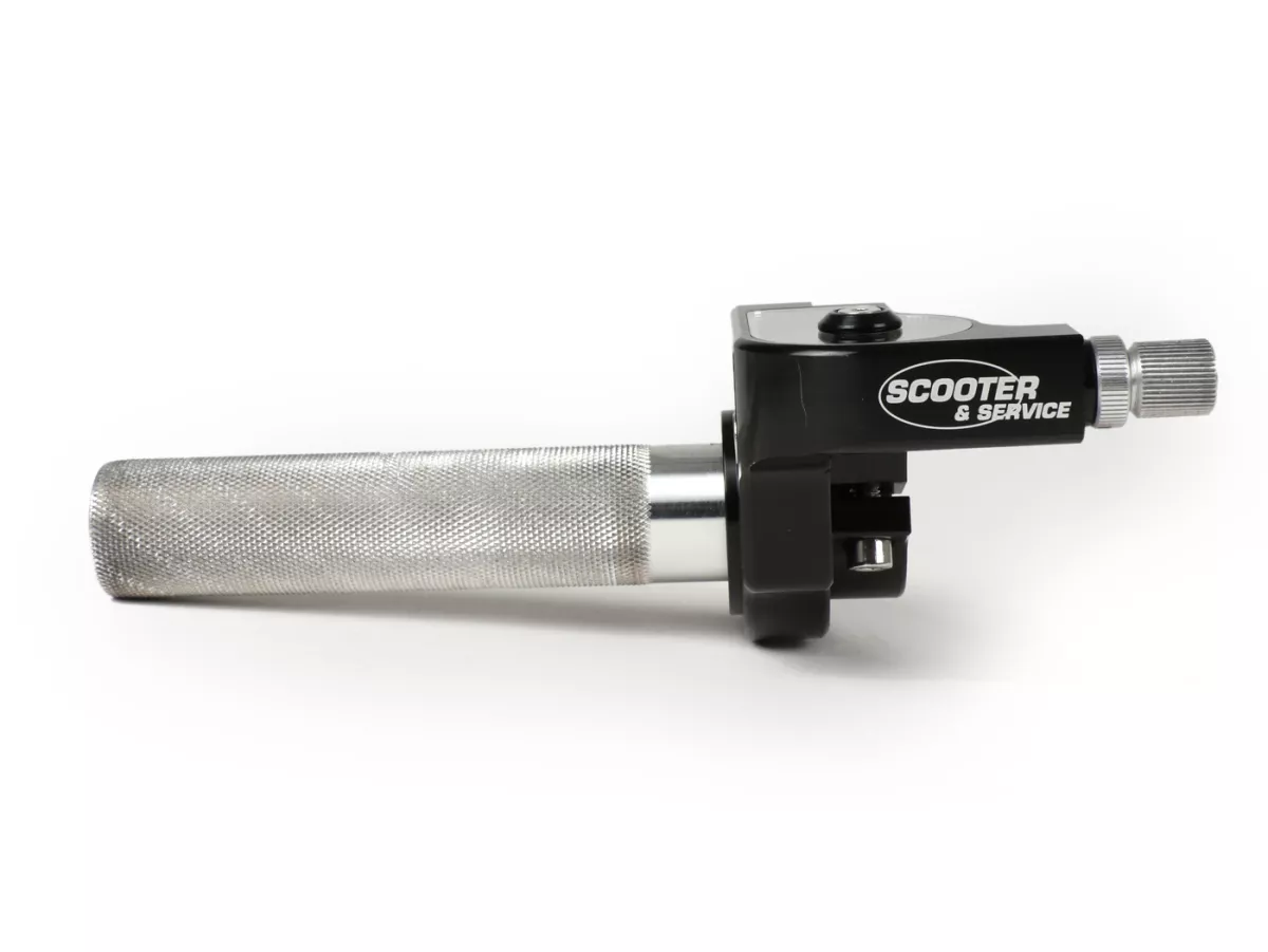 Poignée à tirage rapide(avec roulement à billes) -SCOOTER & SERVICE CNC- aluminium - noir anodisé