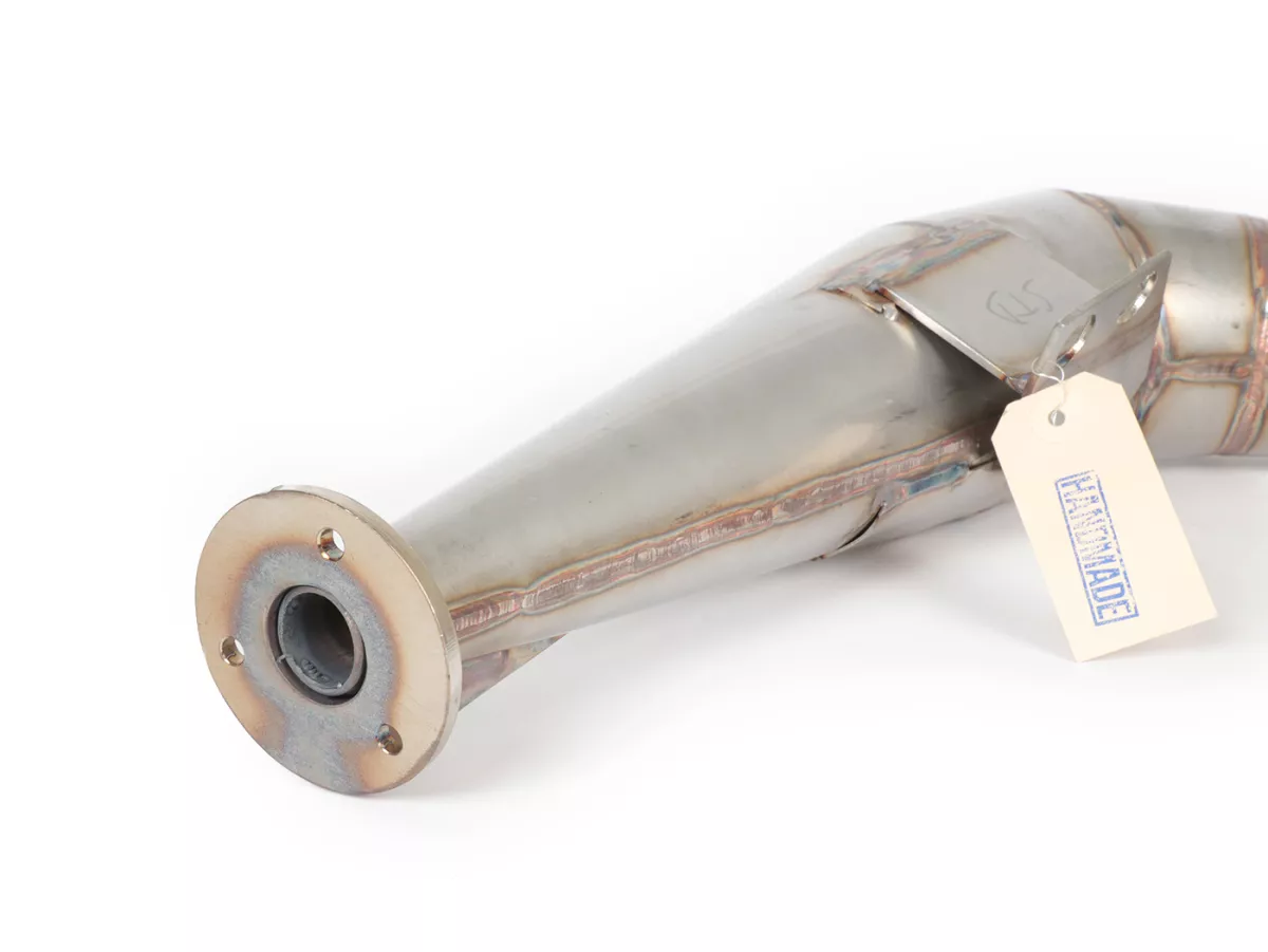 Knalpot -Skuter & Servis Newline tangan kiri Senyap (tanpa peredam) - Vespa PX200 - baja tahan karat