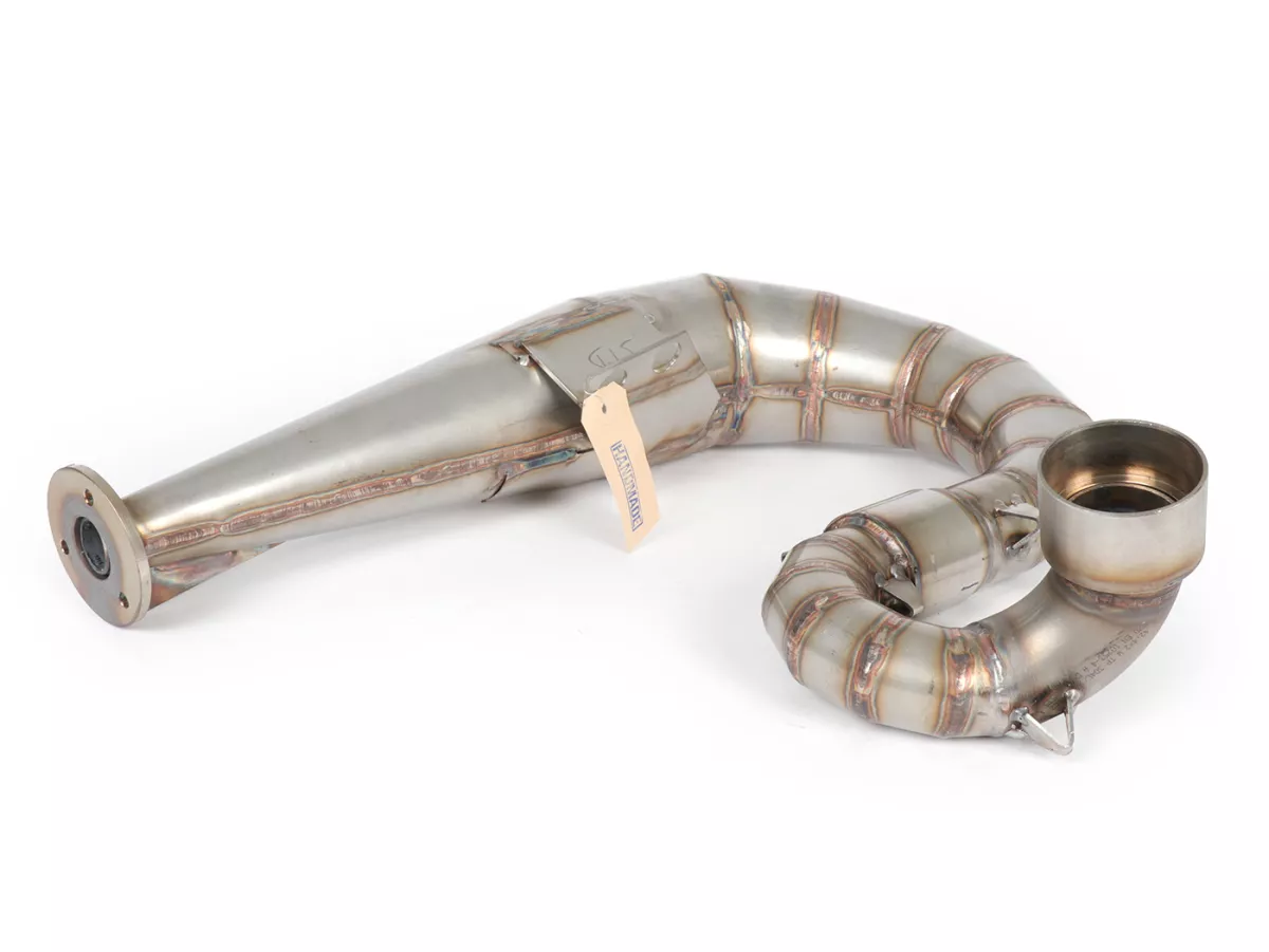 Knalpot -Skuter & Servis Newline tangan kiri Senyap (tanpa peredam) - Vespa PX200 - baja tahan karat