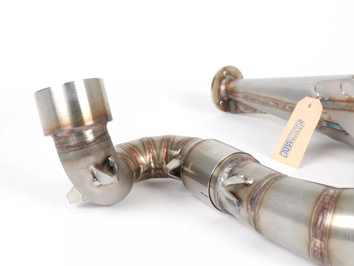 Knalpot -Skuter & Servis Newline tangan kiri Senyap (tanpa peredam) - Vespa PX200 - baja tahan karat