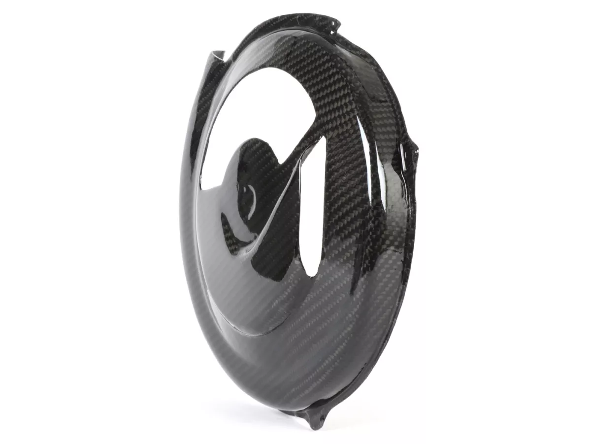Cache ventilateur -TOMAS COMPOSITI, carbone véritable de course- Vespa V50, PV125, ET3