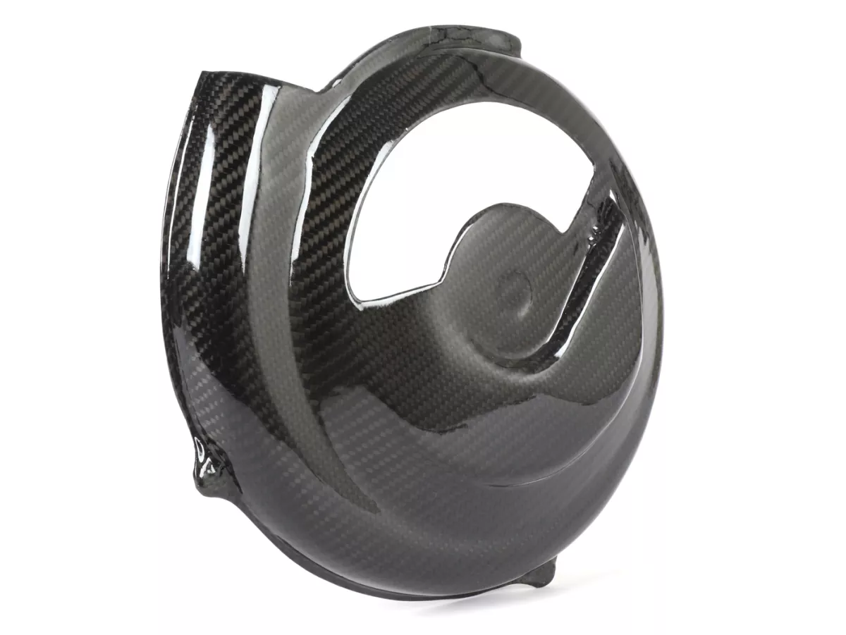 Cache ventilateur -TOMAS COMPOSITI, carbone véritable de course- Vespa V50, PV125, ET3