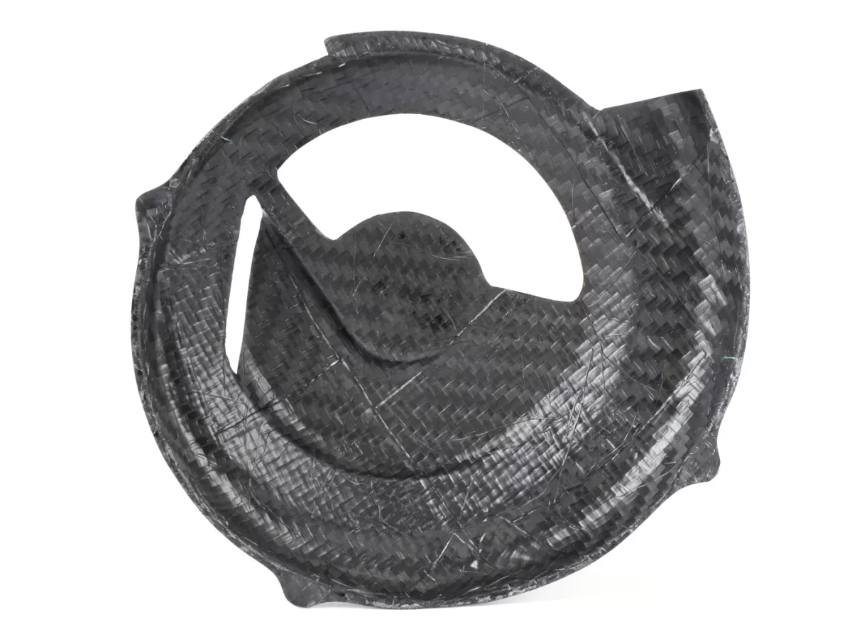 Cache ventilateur -TOMAS COMPOSITI, carbone véritable de course- Vespa V50, PV125, ET3