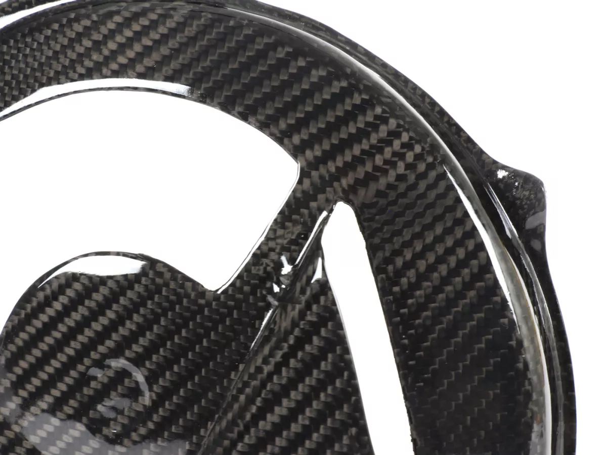 Cache ventilateur -TOMAS COMPOSITI, carbone véritable de course- Vespa V50, PV125, ET3