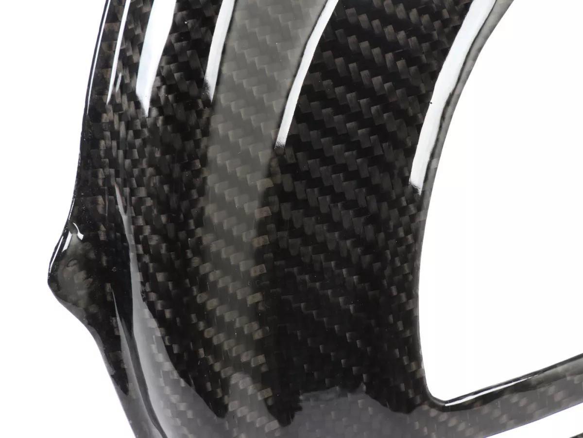 Ventilatorwieldeksel -TOMAS COMPOSITI, echt carbon standaard- Vespa PX80, PX125, PX150, PX200 - alleen modellen met kickstarter