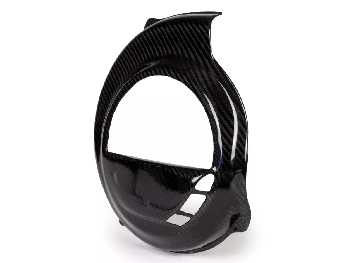 Flywheel cover -TOMAS COMPOSITI, real carbon Race- Vespa PX80, PX125, PX150, PX200 - models only kickstarter