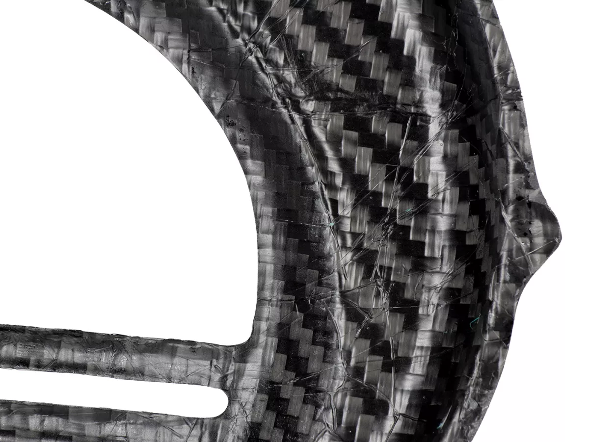 Flywheel cover -TOMAS COMPOSITI, genuine carbon Standard- Vespa PX80, PX125, PX150, PX200 - models with E-Starter