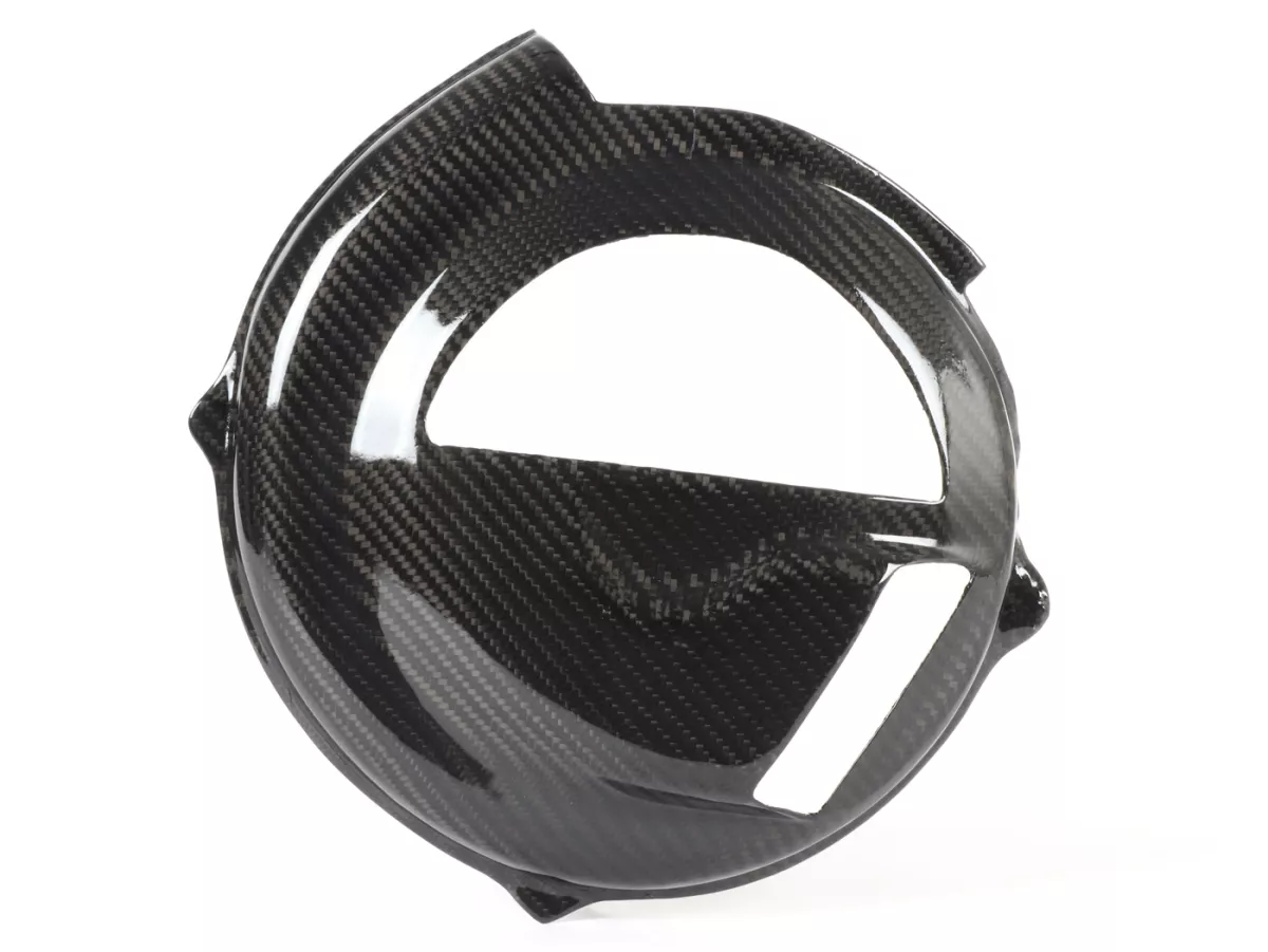 Flywheel cover -TOMAS COMPOSITI, real carbon Race P09- Vespa V50, PV125, ET3