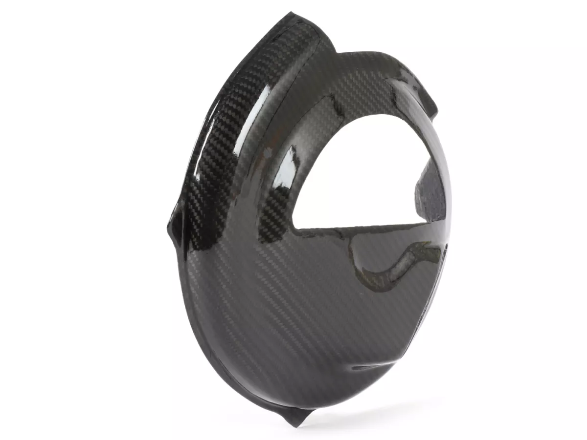 Flywheel cover -TOMAS COMPOSITI, real carbon Race P09- Vespa V50, PV125, ET3