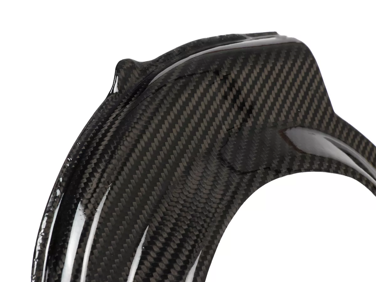 Enjoliveur de roue de ventilateur -TOMAS COMPOSITI, carbone véritable 'open'- Vespa PX80, PX125, PX150, PX200 - modèles seulement kickstarter