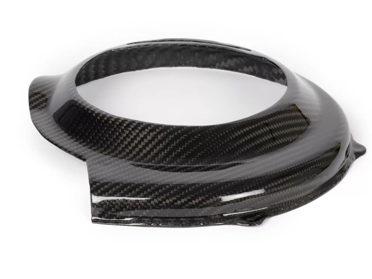 Enjoliveur de roue de ventilateur -TOMAS COMPOSITI, carbone véritable 'open'- Vespa PX80, PX125, PX150, PX200 - modèles seulement kickstarter