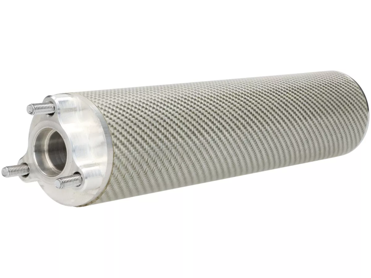 Silenziatore posteriore -TECNIGAS 3 fori Next R, RS- Argento carbonio