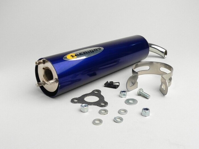 Silenziatore posteriore -TECNIGAS 3 fori- Next, TEK - Blu