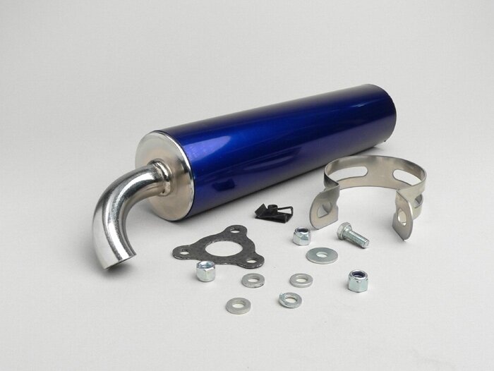 Silenziatore posteriore -TECNIGAS 3 fori- Next, TEK - Blu